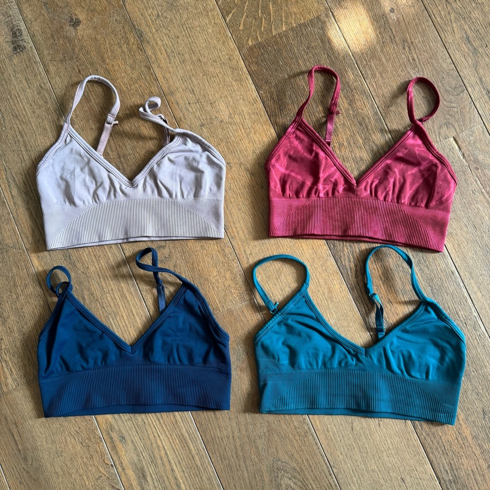 NWOT - Bundle of 4 Lululemon Ebb to Street Bras, A/B Cup, All are Size 4